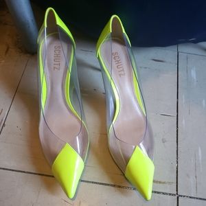 Schutz Neon Cendi High Heel Pointed Toe
